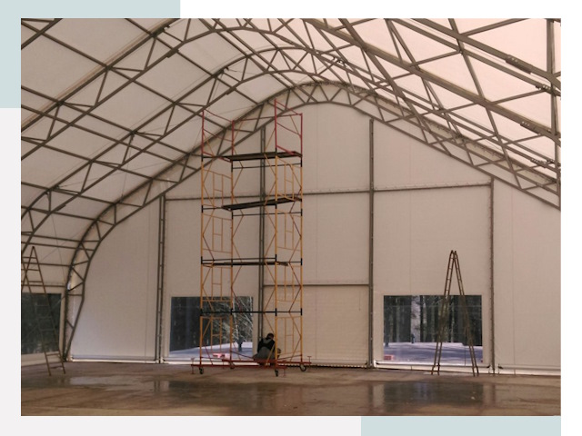 Шатровые ангары в Ханты-Мансийске